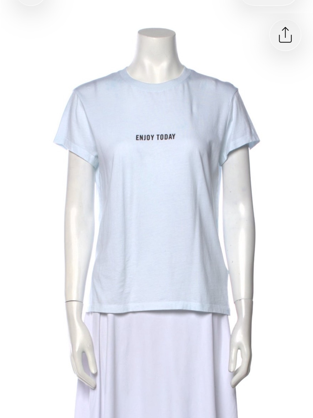 Zadig & Voltaire Light Blue 'ENJOY TODAY' Graphic Tee